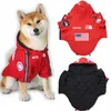 Vêtements d'hiver chauds et épais pour chien avec bandes réfléchissantes, vêtements pour chien, poncho réglable, imperméables pour chiots, manteaux imperméables pour chiens de taille moyenne et grande, bouledogue L