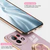Electroplated Phone Cases For Xiaomi Redmi Note 10 Pro Max 9 9S Xiaomi Mi 11 Lite Ultra 10T Pro Mix 4 Magnetic Ring Holder Cover