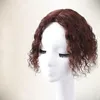 Synthetische Perücken Talang Flauschige kurze Rollen menschliche Hair Topper ohne Spurenclip in schwarzen natürlichen gefälschten Stücken für Frauen