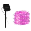 22m 200led Solar String Fairy Light Branco / Branco / Colorido / Rosa / Azul Lâmpada Lâmpada Partido de Casamento Decoração de Jardim de Natal - Branco