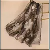 Bandanas Wraps Hoeden, Sjaals Handschoenen Mode Aesories Dames Dunne Zachte Geborduurde Bloemen Zijde Sjaal Zomer Beach Wrap Sjaal Stole Fool Fe