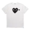 New Best Quality DES GARCONS CDG PLAY Heart CDG Tee Short Sleeve T-Shirt short Tee Des Garcons T-shirt C136 White