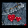 Broches Broches Drop Delivery 2021 Dessin Animé Rouge Grand Petit Coeur Épingles En Émail Mignon Femmes Broche Denim Vestes Épinglette Décoration Badge De Mode