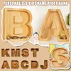 Articles de fête grande capacité transparent alphabet en bois tirelire 26 anglais az lettre personnalisé boîte d'épargne