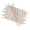 300Pcs Mix color Tropical Umbrella Pineapple Cocktail Straws Disposable Juice Drinking Straw Hawaii Beach Party Decor