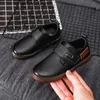 Scarpe in pelle per bambini per ragazzi Scuola di nozze Mostra scarpe basse Scarpe classiche per bambini Mocassini mocassini neri Moda stile britannico Primavera X0703