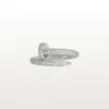 Designer Nail Ring Luxe Sieraden Midi Ringen voor Vrouwen Titanium Staal Legering Vergulde Process Fashion Accesso's Never Fade Not Allergic Store / 21621802