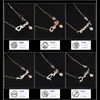 Naszyjniki wiszące 2021 316L Naszyjnik łańcucha ze stali nierdzewnej dla kobiet proste różowe złoto kolor konstelacji męskiej biżuteria
