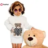 Primavera e autunno Baby Toddler Adorable Bear Print Maglione a maniche lunghe Boy Maglioni Vestiti 210528