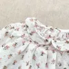 Herbst Baumwolle besticktes Hemd Blumen Baby Mädchen Langarm Puppe Herbst Kleidung für Kleinkind Mädchen 210702