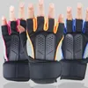 Fingerless Gloves Men Half Finger Long Wrist Gym Sports Fitness Women Thicker Silicone Non-Slip Dumbbells Weightlifting Tactical L71