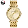 Strass -Uhr Watch Pink Gold Diamond Business Fashion wasserdichte Quarz Frauen Uhren Farbe 1