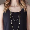 Jewelry Simple Double Sequin Necklace Women's Long Necklace