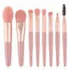 8st mini makeup penslar uppsättning professionell smink skönhetsborste för ögonskugga blush foundation ögonbryn läppfransar makeupbrushes