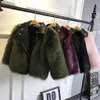 Capispalla invernale per bambini Cappotto di pelliccia per bambini Pelliccia di moda per motociclisti tutto in un vestito per ragazzi Ragazze Cappotto per bambini 211204