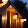 Strings 20 LED Bulbs Solar Powered Lamp String Lights Outdoor Holiday Home Curtain Garden Xmas Party Anniversary Christmas Decorat286w