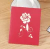 Ny 3D Rose Greeting Cards Valentines Day Greetings Card Creative Handgjorda Alla hjärtans dag Presenter för kvinnor Ewa6247