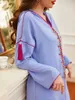 Etnische kleding kaftan hooded abaya jalabiya vrouwen mode handwerk steentjes moslim eid party jurk nachtjurk Dubai kleding