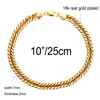 Caviglieri largo 7 mm Cuban Cancano Catena Gold Oro Spesso 9 10 pollici Bracciale alla caviglia per donne uomini impermeabili296B7605254