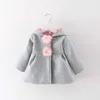 Born Girls Coat bebé Otoño Primavera Chaqueta Niños Infantil conejo orejas largas Sudaderas Algodón bebe Prendas de abrigo Niños Ropa para niña 211011