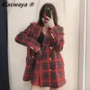 Women high-Waisted Tweed Shorts Casual Loose Ladies Fashion Slim Button All-match Checked With Buttons 210521