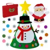 OurWarm 3D DIY Felt Toddler Christmas Tree Year Kids Gifts Toys Artificial Tree Xmas Home Decoration Hanging Ornaments 211012