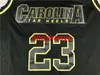 Volledig geborduurde North Carolina Tar Heels #23 Michael Black Golden Edition Jersey Retro College Jersey XS-6XL