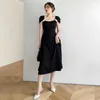 Pist Moda Abiye Kadınlar Zarif Audrey Hepburn Inci Yüksek Bel Kılıf Midi Elbiseler Bayanlar Çalışma Vestidos De Fiesta 210608