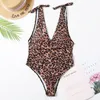 Plunge kąpielowy kostium kąpielowy samice strój kąpielowy wysokiej nogi cięcia stroje kąpielowe kobiety backless monokini trikini pływanie maillot de bain 210520