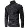 Luulla Men Spring Casual Knitted Cotton Turtleneck Sweaters Pullover Men Autumn Brand Fashion Mixed Color Sweater Men 211014