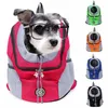 Pet Carrier Backpack Dog Carregar Para Cães Pequenos Gato Ventilated Design Saco de Viagem Respirável Easy-Fit para Viajar Caminhadas Camping de Cachorro Médio Doggy Cachorrinhos Preto L C12