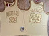 M N Vintage Chlcago Micheal #23 Swingman Mesh Borduurlogo's Authentieke gestikte basketbalshirts