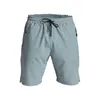 Grijze mannen runnen shorts met rits pocket zomer snelle droge fitness bodybuilding joggingbroek gym sport training broek