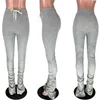 Gestapelde Leggings Joggers Sweatpant Ruched Legging Jogging Femme Sweat-broek 210915