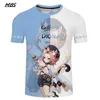 Jeu populaire Genshin Impact Hommes / Femmes D'été T-shirt De Mode Anime À Manches Courtes Tops Harajuku Garçons Filles Clohtes Streetwear Tees Y0901