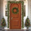 Ghirlanda natalizia in rattan verde con decorazioni leggere e allegre per la casa dei bambini Ornamenti per l'albero di Natale Noel Anno 211019