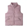 Women's Vests Fashion Corduroy Waistcoat Women 2022 Stand Collar Sleeveless Jackets Solid Color Buttons Up Vest Autumn Coat Gilet Femme Stra