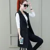 Women's Vests Women's 2022 Women Spring Casual Loose Long Lady Chic Striped Plus Size Sleeveless Suit Waistcoat Female Vintage Notched