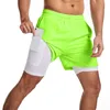 Running Shorts Casual Mens 2 IN 1 Pantalons courts Sports d'été Jogging Fitness Gym à séchage rapide