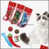 Cat Tillbehör Hem Gardencat Leksaker 10st Jul Rolig Mini Kattunge Spela Toy Interactive Chewing Pet Training Chasing Drop Leverans 2021 43