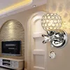 Applique Murale Style Moderne Éclairage À La Maison Salon De Luxe Abat-Jour En Cristal Pendentif Lumière Titulaire E14 Socket (Aucune Ampoule Incluse)