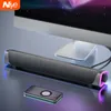 Bluetooth 5.0 Hoparlör USB Kablolu Bilgisayar Ses Çubuğu Stereo Subwoofer Soundbar 3D Ev Surround Hoparlörler PC Tiyatro Aux 3.5mm