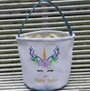 Ostern Party Supplies Leuchtende Einhorn Eimer Taschen Baumwolle Eier Jagd Einkaufstasche Kreative Kinder Geschenk 4 Designs Optional BT1181