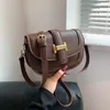 Fashion Bag 2021 New Tide High Feeling Stone Grain Single Shoulder Chain Women's Saddle Bag