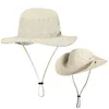 Utomhushattar Pure Color Fishing Sun Hat UV Skydd Nacke Cover Protect Cap Wide Brim For Travel Camping Vandring Båt