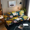 Modern Geometric Print Folding Bäddsoffa Omslag Utan Armstöd Universal Stretch Couch Furniture Slipcover Protector 211116