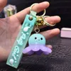 Creative Acrylic Illuminated Octopus Keychain Cute Net Red Car Key Ring Small Gift Bag Pendant G1019