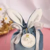 Pasen Leuke Bunny Geschenkverpakking Zakken Fluwelen Valentijnsdag Konijn Chocolade Snoep Zakken Bruiloft Verjaardag Partij Sieraden Organizer XY553