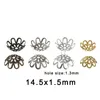 Gold Hollow Flower Spacer Beads End Caps Pendant Making DIY Charms Connectors For Jewelry Making