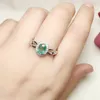 Cluster Rings Per Jewelry Natural Real Sapphire Or Ruby Emerald Ring 0 6ct Gemstone 925 Sterling Silver Fine T204151342O